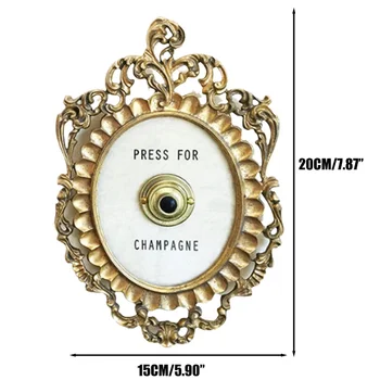 Europos Retro Šampano Doorbell Žiedas Mini Paspauskite Doorbell Kambario Dekoro Senovinių Namų Dekoro Priedai Ovalo Formos Aikštė Skambučius
