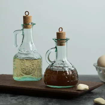 Europos stiliaus namų aliejaus butelis stiklinis butelis virtuvėje didelės talpos sojos padažas, actas butelis namų ūkio sub-išpilstymo