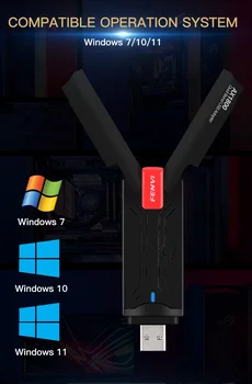 Fenvi AX1800 Wifi, 6 USB Adapteris Bevielio Tinklo plokštė USB3.0 
