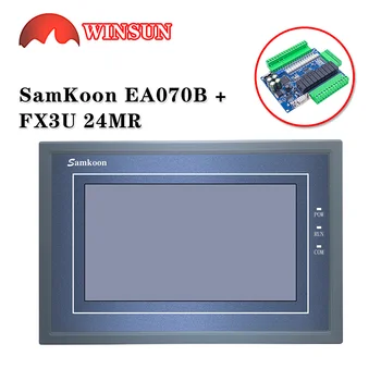 FX3U-14 -24 -32 -48MR/MT PLC su Samkoon EA-070B 7 colių Jutiklinis ekranas Relės/Tranzistorius valdytojas 0