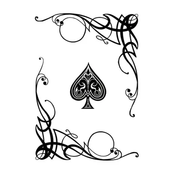 Gražių Automobilių Lipdukas Vinilo Pokerio Kortų Lošimo Super Grafikos Paslaptingas Gėlių Dekoras 13.1*18.6 CM 0