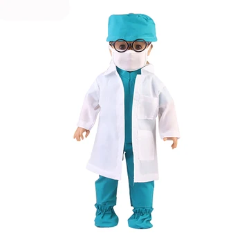 Gydytojas, Slaugytoja Vienodi,Medicinos Reikmenys, 18Inch Amerikos Nenuco &43Cm ReBorn Baby Doll Mūsų Karta Mergina Žaislai, Lėlės Drabužiai 0