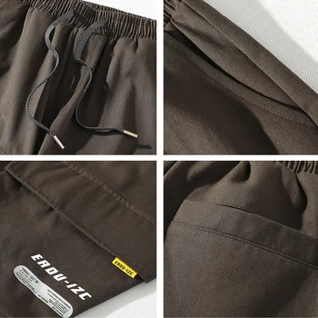 Harajuku Krovinių Kelnės Vyrams 2022 Streetwear Haremo Kelnės Aukštos Kokybės Prarasti Poilsiu Vyrų High Street Medvilnės Multi Pocket Pants