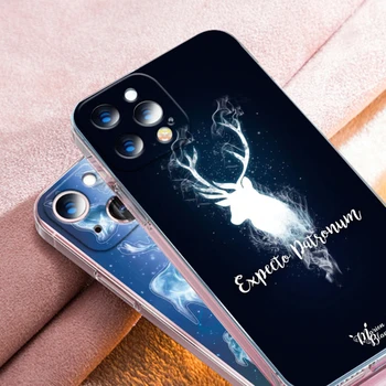 Hario Poterio Magija Cukranendrių Telefono dėklas Skirtas Apple iPhone 14 13 12 11 SE XS XR X 7 8 6 5 Plus Pro MAX 2020 Skaidrus