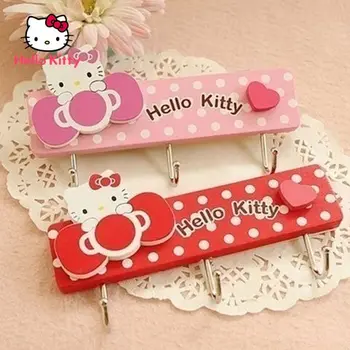 Hello Kitty Mielas Animacinių filmų Kūrybos Tualetas Kablys Stiprus Viskozė, Sieniniai Durys Galinės Sienos Sienos-Nemokamai Nr. Perforacija 0