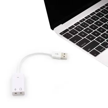 Išorinė USB Garso plokštė 7.1 USB Adapteris į 3D Virtual Sound Garso Mikrofoną su Ausinėmis, 3,5 mm Jack Nešiojamas KOMPIUTERIS Notebook