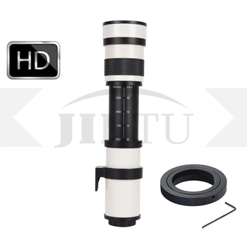 JINTU Balta 420-800mm F/8.3 MF teleobjektyvą W/ Valymo rinkinys, skirtas 