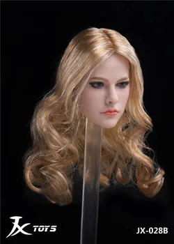 JXTOYS-028 1/6 Dainininkas Galvos Skulptūra Blondinė Galvos Drožyba Modelis Tinka 12
