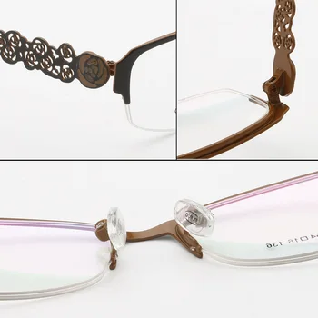 Karšto pardavimo kokybės metalo moterys, Optiniai Akiniai akiniai RX Akiniai pusė Ratlankio Akinių Receptą, Akinių rėmeliai #30822 0
