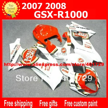 Kėbulo purvasargiai 7 dovanos Suzuki GSXR1000 GSX-R1000 2007 2008 K7 GSXR 1000 07 08 raudona Lucky Strike motociklo lauktuvės AQ32