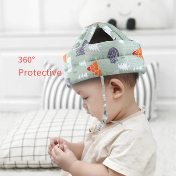 Kūdikių Saugos Šalmas Nuo Kritimo Galvos Skrybėlę Apsauginiai galvos Apdangalai Minkštas Anti-susidūrimo Galva Mokymosi Vaikščioti Kūdikis Avarijos Bžūp
