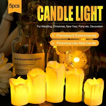 Kūrybos Flameless Žvakės Led Arbata Šviesos Graudus Elektroninėmis Priemonėmis Žvakių Šviesoje Namuose Vestuvių, Gimtadienio Apdaila