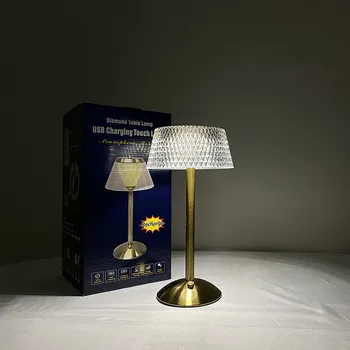 LED Bevielis Stalo Lempa USB Įkrovimo Naktį lengvos Tamsos Stalo Lempos Kavos/Baras/Hotel/Miegamojo Dekoro Atmosfera Šviesos