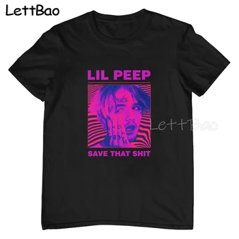 Lil Peep Rap Hip-Hop Estetinės Marškinėlius Vyrų Juokingas Animacinių filmų, T-marškinėliai, Unisex Kietas Streetwear Grafinis Marškinėlius Hip-Hop Top Tees Vyras