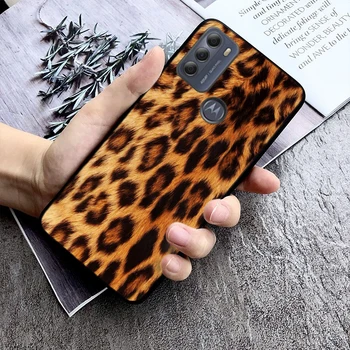 Mados Tigras, Leopardas spausdinimui Telefoną Atveju Motorola Moto G9 Plius G7 G8 Žaisti G7 Galia G100 G20 G60 Vienas Veiksmas, Makro