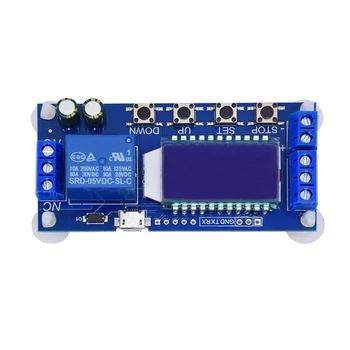 Micro USB Skaitmeninis LCD Ekranas Laiko Vėlinimo Relė Modulis DC 6-30 V Kontrolės Daugiafunkcį Laikmačio Jungiklis Sukelti Ciklo XY-LJ02