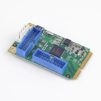 Mini PCI-e 4x USB3.0 plėtros Kortelę ar USB 3.0, Mini PCI express Konverteris kortele 2 ports (19/20pins) Lizdas