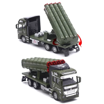 Modeliavimo Traukti Atgal Karinių Sunkvežimių ABS Žaislas Automobilio Modelį, Vaikai, Rinkti Dovanas Vaikams Armijos Automobilių Raketų Modelis Žaislas