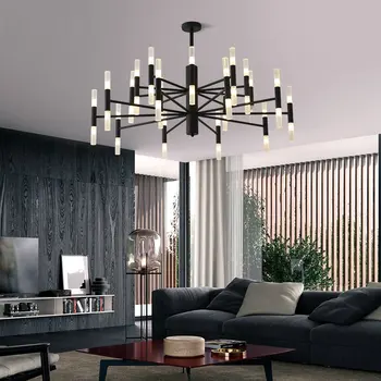 Modernus Nordic Juodojo Aukso Led Šviestuvo šviesos pakabinamų Lubų šviesos, Virtuvė, Gyvenamasis Kambarys Palėpėje Miegamasis namų Dekoro