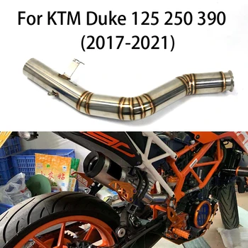 Modifikuotas motociklas motociklo išmetimo vidurio link vamzdis duslintuvo prisijungti vamzdelis KTM Duke 125 200 250 390 RC390 2017-2021 užsivilkti 3