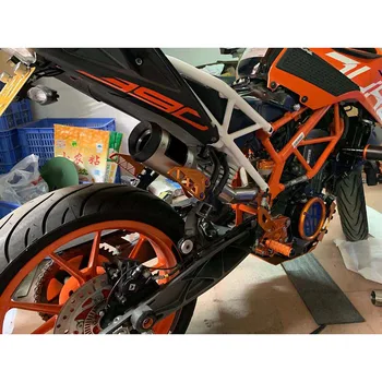 Modifikuotas motociklas motociklo išmetimo vidurio link vamzdis duslintuvo prisijungti vamzdelis KTM Duke 125 200 250 390 RC390 2017-2021 užsivilkti 5