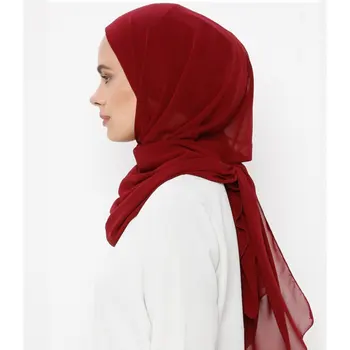 Musulmonų Moterys Šifono Hijab Su Bžūp Momentinių Šifono Hijabs Su Dangteliais Pinless Hijab Šifono Su Vidiniu kepurės Nešioti Hidžabą 0