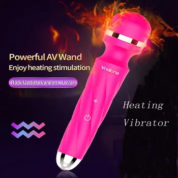 Nalone Pažangios Šildymo USB Įkrovimo Silikono Klitorio Vibratorius Magic Wand Massager G Spot Vibratoriai Moteris Suaugusiųjų Sekso Žaislai
