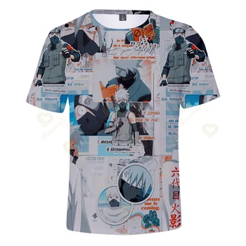 Naruto 3D T Marškiniai Vyrams, Moterims, Vaikams, Vasaros Berniukams, Mergaitėms trumpomis Rankovėmis Streetwear Viršūnes Visą Print T-shirt Cool Tee Anime Fanai