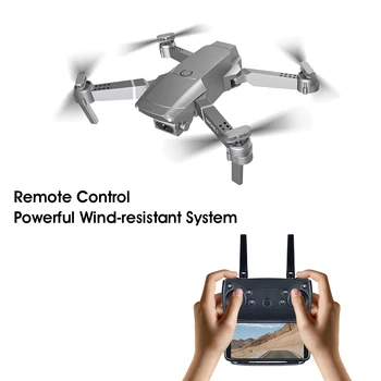 Naujas E68 Mini Drone 4K 1080P Plataus Kampo Kamera Dron Wifi FPV Aukštis Hold Režimu RC Sulankstomas Quadcopter vaiko Dovana 3