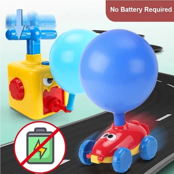 Naujos elektrinės Balionas Automobilių Žaislas 2in1 Inercinės Energijos Baliono paleidimo Mokslo Eksperimentas Puzzle Įdomus Žaislai Vaikams 3