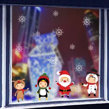 Naujųjų Metų Sienų Lipdukai Kalėdų dovana sniego snaigė elektrostatinės Lipdukas Langą, Vaikų kambarys Namo Lipdukai Apdaila, tapetai