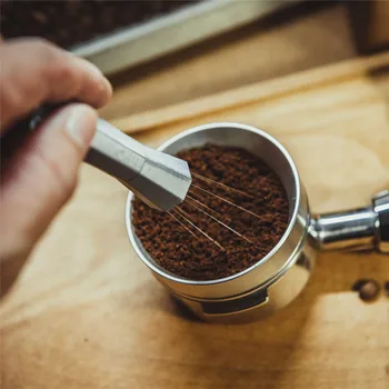 Nerūdijančio Plieno Adata Kavos gadinti Rankenos Pagrindo 9Needles Platintojas 3DPrinted Espresso Kavos Milteliai Maišyklės Barista Įrankis
