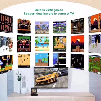 Nešiojamų Retro Mini Nešiojamą Žaidimų Konsolę 4.3 Colių 64bit 3000 Vaizdo Žaidimų Klasikinio Šeimos Žaidimų Konsolės Dovana RETRO ARCADE 5