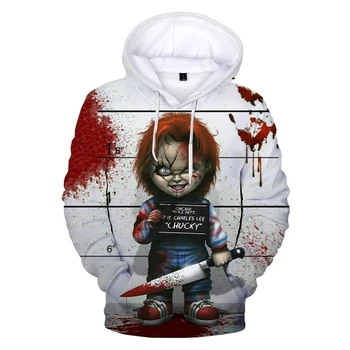 Nuotaka Chucky 3D Atspausdintas Hoodie Palaidinės Vyrai Moterys Mados Atsitiktinis Megztinis Chucky Harajuku Streetwear Negabaritinių Hoodies