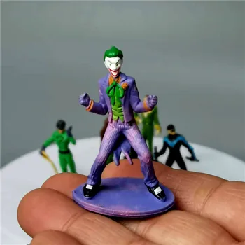 Originali Birių Krovinių Stebuklas DC Lygos Lėlės Maža Jokers Riddler Anime Periferinių Ornamentu Modelis Žaislai 0