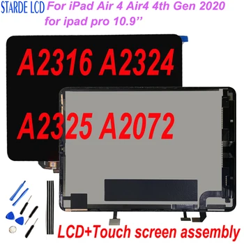 Originalus iPad 4 Oro Air4 4th Gen 2020 A2316 A2324 A2325 A2072 LCD Ekranas Jutiklinis Ekranas Asamblėjos, skirtos 