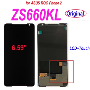 Originalus LCD ASUS ROG Telefonas 2 Telefonas 3 Telefoną 5 ZS660KL ZS600KL ZS661KS ZS673KS LCD Ekranas Jutiklinis Ekranas skaitmeninis keitiklis Asamblėja