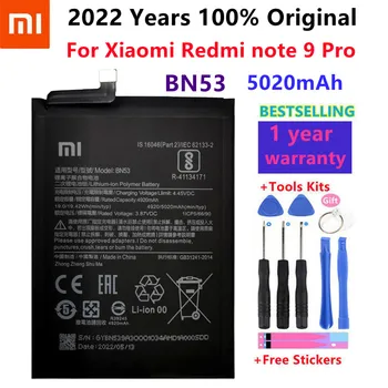 Originalus Naujas 5020mAh BN53 Bateriją Už Xiaomi Redmi 9 pastaba Pro Bateria Mobiliojo Telefono Baterijas Nemokamai Įrankiai