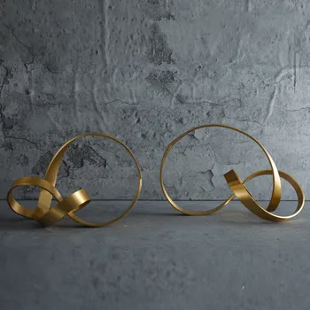 Paprastas Metalo Aukso Tuščiaviduriai Iš Twist Meno Ornamentas Nereguliarus Kambarį Ornamentu Stalo Apdailos Šiaurės Šalių Namų Dekoro Priedai