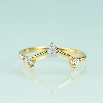 Perlas Grožį, 14 KARATŲ Geltonasis Auksas Užpildyti Sterlingas Sidabro Moterų Žiedai Imituoti Deimantų Žiedai, Sužadėtuvių Pasiūlymas Vestuvių Juostoje