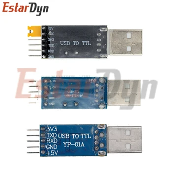 PL2303HX PL2303, USB Į RS232 TTL Konverterio Adapterio Modulis/USB TTL konverterio UART modulis CH340G CH340 modulis 3.3 V 5V jungiklis 1