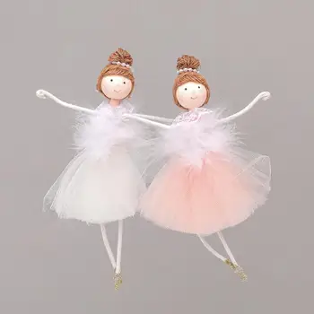 Pliušinis Ballerina Girl Lėlės Kalėdų Ornamentu Išskirtinį Pakabukas Ju Siūlų Kalėdų Medžio Apdaila Naujųjų Metų Dekoracija Dovanos
