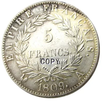 Prancūzija 5 Frankai 1809 10 skirtingų požymių Sidabro Padengtą Kopijuoti Monetas