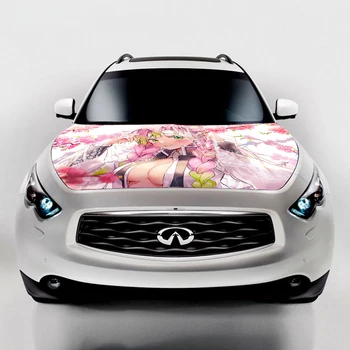 Pritaikyti Anime Itasha Automobilių Lipdukai Kanroji Mitsuri Gaubtu Apsauginės Plėvelės, Lipdukai, Auto Animacinių Filmų Vinilo Lipdukas Automobilių Stilius