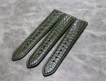 Rankų darbo krokodilo odos natūralios Odos Watchbands 12 16mm 18mm 20mm 22mm Aukštos Kokybės patvarus Dirželis Plieno Pin sagtis Riešo Diržas 0