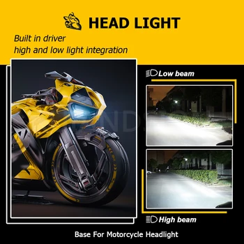 RUIANDSION 1Pcs P45T LED 6-30 V 6 V 12V Automobilio Healight Motociklas Traktoriaus Priešrūkinis Žibintas 6000K 3030SMD Pakeisti H4 Halogeninės Lemputės 800Lm 4