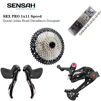 SENSAH SRX PRO dviračių shift rinkinys 1x11 greitis + kairysis shift + right shift + galiniai derailleur + smagratis + grandinė 3