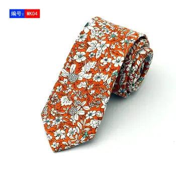 SHENNAIWEI vyriški medvilniniai spausdinti kaklaraištis 6cm Europos stiliaus mados atsitiktinis kaklaraiščiai jaunikis groomsman