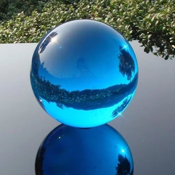 Skaidrus, Mėlynas Krištolo Rutulį Fotografija, Mados Namų Apdaila Stiklo Rutulys, Modernus Minimalistinio Amatų Prop Kamuolys 0