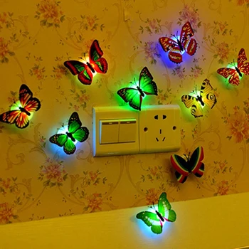 Spalvinga LED Arti Šviesos Drugelio Formos Siena Pasta Namų Dekoro, Vaikų Kambario, Miegamojo, tvarios Energijos Taupymo Dekoratyvinės Lempos